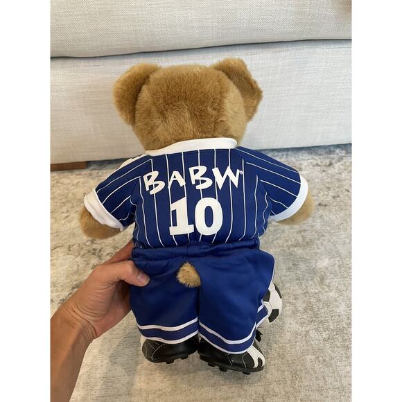 Build A Bear Workshop Soccer‎ Bear Blue Outfit with Soccer Ball - Picture 6 of 6